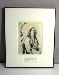 'Historic Elegance: Framed Photographic Print Of Sitting Bull'