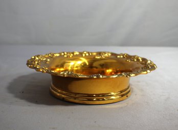 Vintage Gold-Toned Bottle Coaster Made In Japan