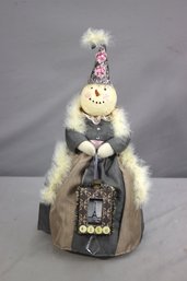 Wishing For Paris Travelling Grand Dame Snow Lady Figurine