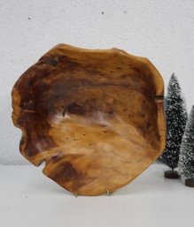 Natural Burl Wood Organic Carved Bowl