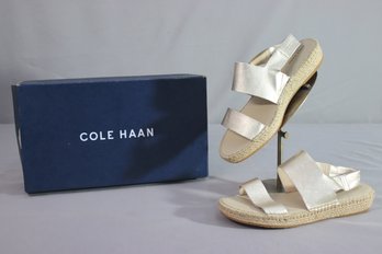 Cole Haan Soft Gold Metallic Sandals. Size 9. With Original Box