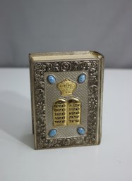 The Hebrew Bible With English Translation Embossed And Decorated Metal Cover And Binding