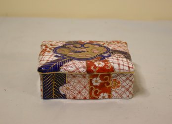 Vintage Hokutoska Hand-painted Porcelain Occupied Japan Cigarette Box