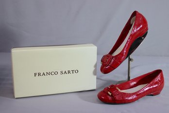 Franco Starto Red Leather Slip-ons .size 10 M. With Original Box