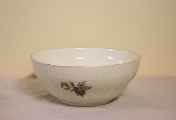 Vintage Royal Copenhagen Frijsenborg Floral Porcelain Salad Serving Bowl #910/1643