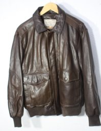 Armed Forces Manufacturer Avirex Fly Soft Leather Jacket-size L