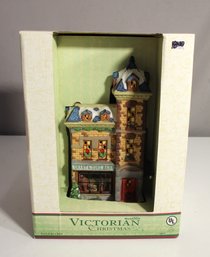 Santa's Workbench Victorian Christmas Grand & Sons Bank Christmas Village