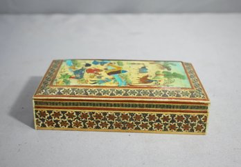 Hand-Painted Persian Lacquer Jewelry Box