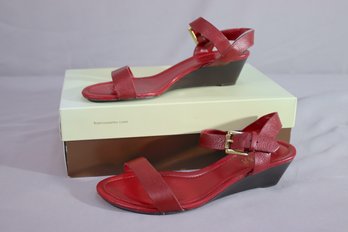 Ralph Lauren Red Leather Sandals  Size 9.5