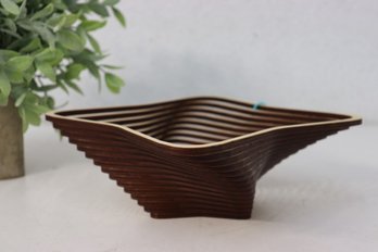 Hand Made Baltic By Design Made In The USA Soft Birch Wood Artistic Bowl