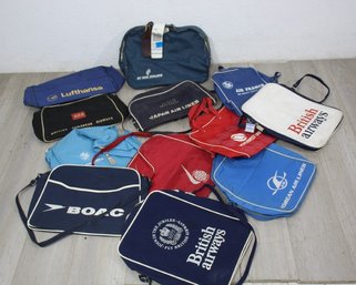 Collection Of 12 Vintage Traveling Bags