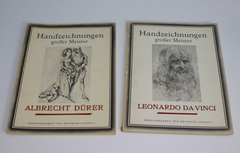 Two Separate Editions -  Albrecht Durer And Leonardo Da Vinci Etchings, In German, Softcover
