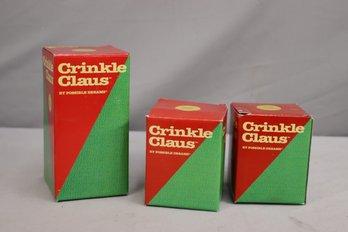 Three Vintage 'crinkle Claus By Possible Dreams' Figurines: Santa, Russian, Scandinavian Santa, Original Boxes