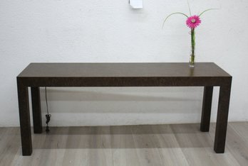 Vintage Burlwood Laminate Console Table