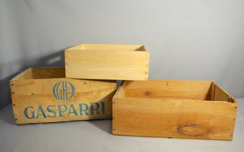 Three Wooden Boxes