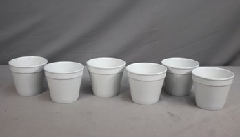 Lot Of 6 Porcelain 'Take-Out Cups' By Crate & Barrel