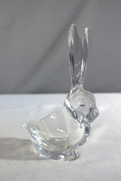 Vintage Art Vannes France Crystal Rabbit Figurine