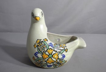 Hand-Painted Ceramic Dove Planter, 'Esperanza'