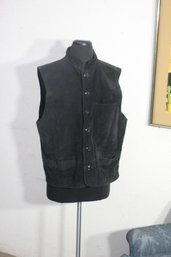 Gianti Collection Men's Black Suede Vest, Size Large