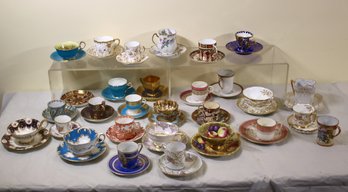 Elegant Collection Of Fine China And Porcelain Tea Cups And Saucers