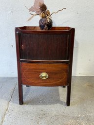 Vintage Bow Fronted Bedside Commode / Night Stand