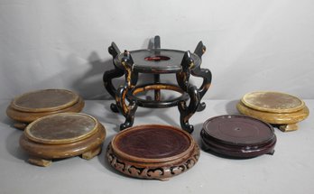 Assorted Collection Of Oriental Display Stands - Group Lot