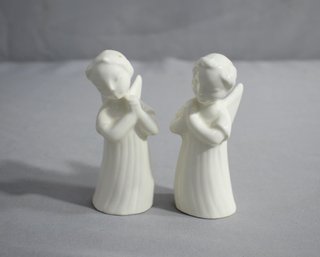 Set Of 2 Vintage Mid Century Modern Ceramic Angel Figurines