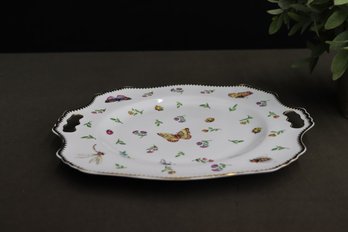 I. Godinger & Co. Butterflies & Dragonflies Porcelain Serving Tray (12' X`11')