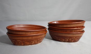 Group Lot Of 6 TS&T Open Individual Casserole Brown Oven Serve Ware Dish