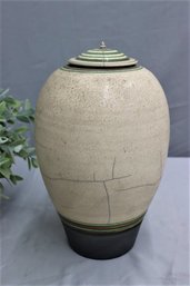 Vtg Studio Lidded Pottery Vase