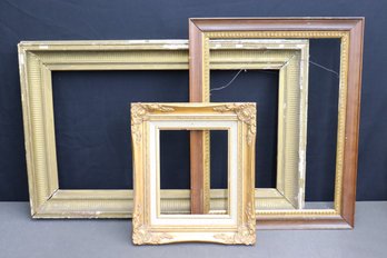 Group Lot Of 3 Vintage Frames. Some Losses