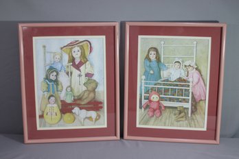 Two Framed Vintage Transart Industries Pat Young Color Prints Wall Art