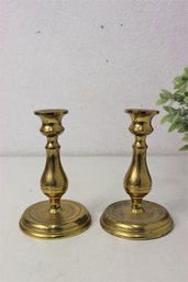 Pair Of Vintage Brass Taper Candlesticks