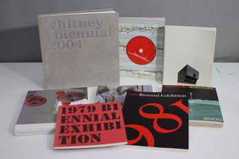 Collection Of 8 Catalogs From The Whitney Biennial