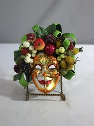 Vintage Handcrafted Venetian Carnevale Mask Wall Decor