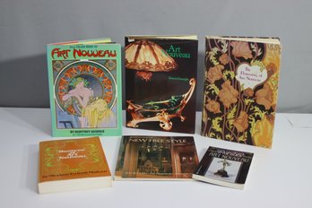 Group Lot Of Six Vintage Art Books On The Topic Of Art Nouveau