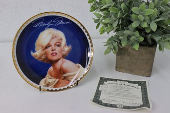Satin & Cream, Marilyn The Gold Collection Porcelain Collectors Plate #4956A