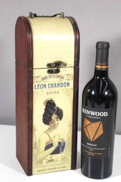 Single Wine Bottle Wooden Case/Holder--wine Not Included