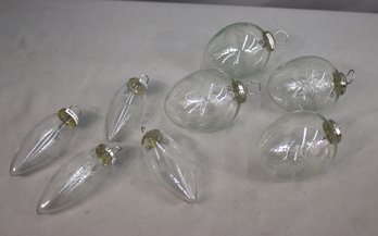 Group Of Eight (8) Glass Ornaments