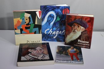 Group Lolt Of Five Art Books On Picasso, Pissarro, & Chagall