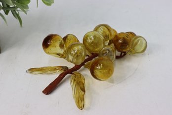Vintage Rustic Amber Glass Grape Bunch