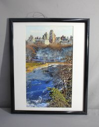 Central Park Winter - Pencil Signed Lithograph By Kenneth Fuchs