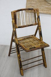 Single Bamboo Folding Chair