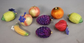 Group Lot Of Glass Fruits Ornaments