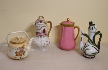 4 Vintage Tea Pots