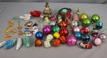 Group Lot Of Vintage Christmas Ornaments