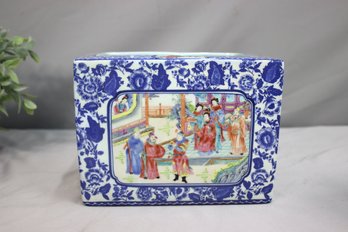 Chinese Famille Rose Enamel Decorated Jardiniere