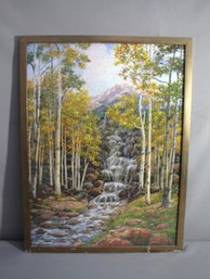 Framed Jigsaw Puzzle Of A Mountainous Landscape