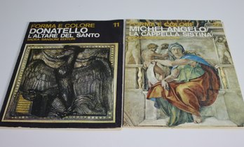 Two Volumes Of Forma E Colore: Donatello And Michelangelo