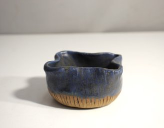 Blue Glazed Hand Formed Bowl -small